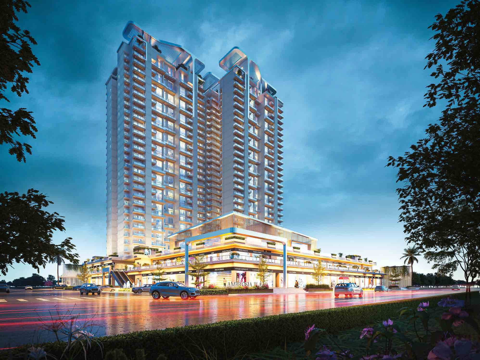 Samisha Ambrosia Sector 70, Gurgaon Samisha Ambrosia - Facade at Dusk