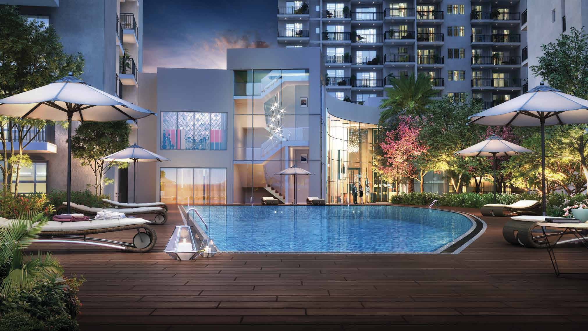 Godrej Habitat Sector 3, Gurgaon Godrej Habitat | Clubhouse and Swimming Pool (Rendering)