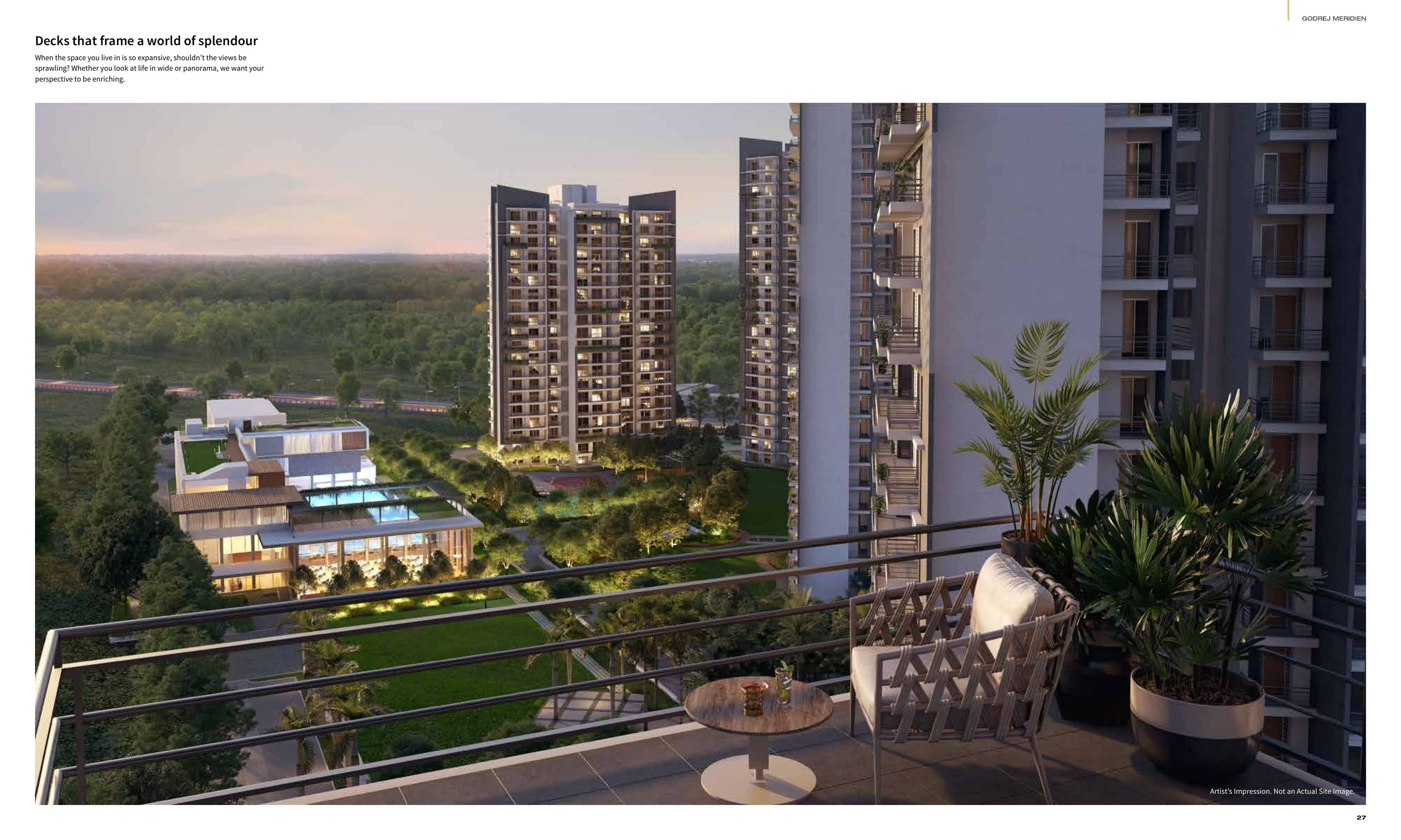 Godrej Meridien Phase 3 GURUGRAM, GURGAON Godrej Meridien Balcony View