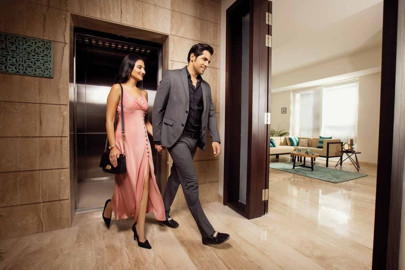 Mahindra Luminare Phase 3 Gurgaon Mahindra Luminare - Private Lift Lobby (Sep 2021; Furnishings Excluded)