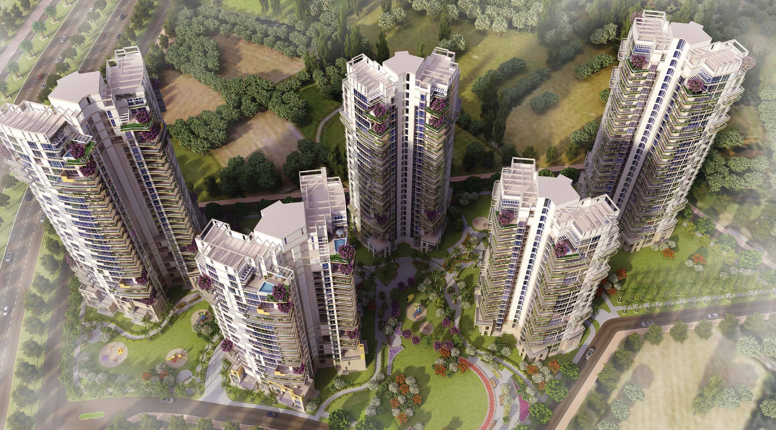 Pioneer Urban Presidia Sector 62, Gurgaon Presidia - Aerial Rendering