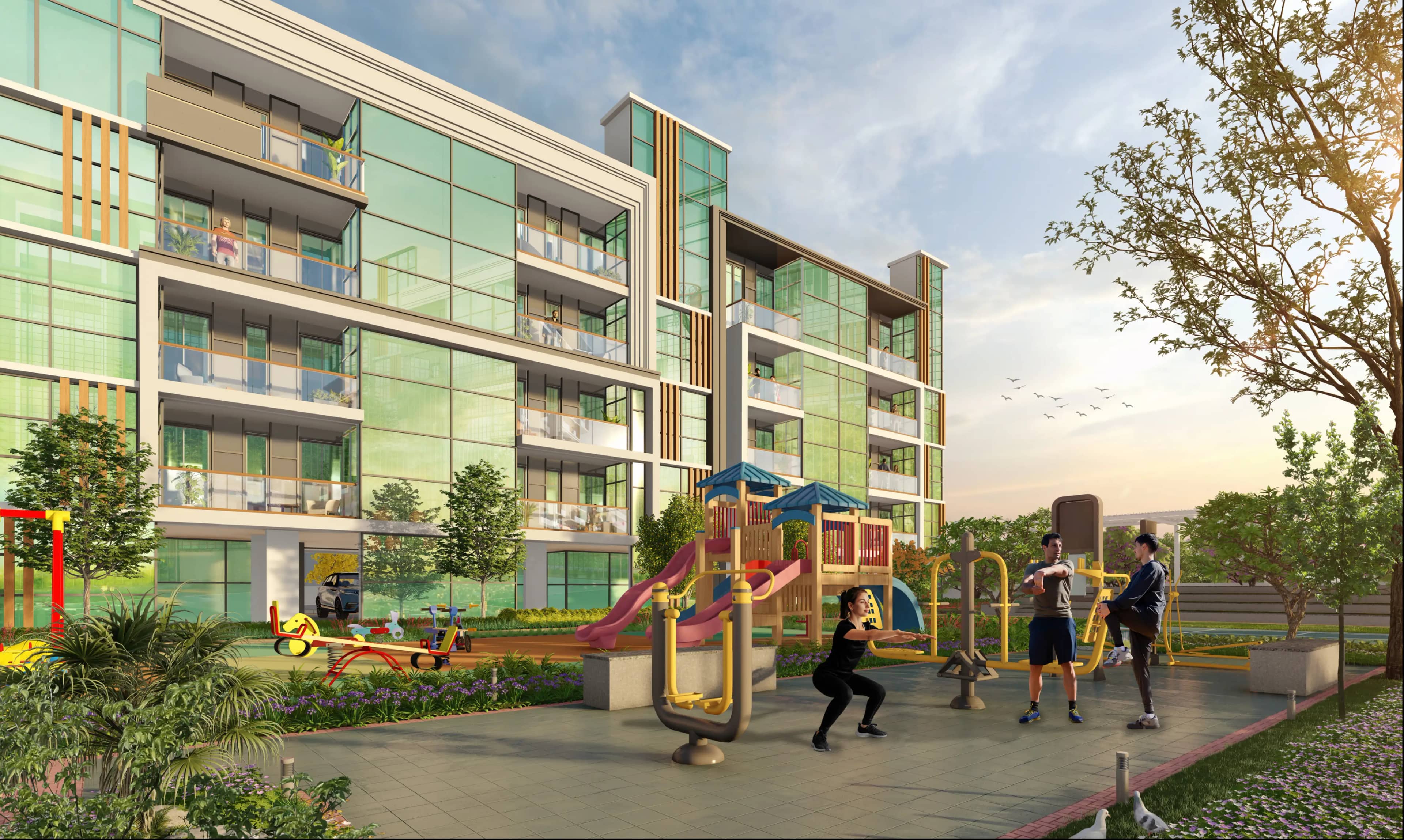 Signature Global City  63a(2) Gurgaon City 63A - Open Gym (Artistic Impression)