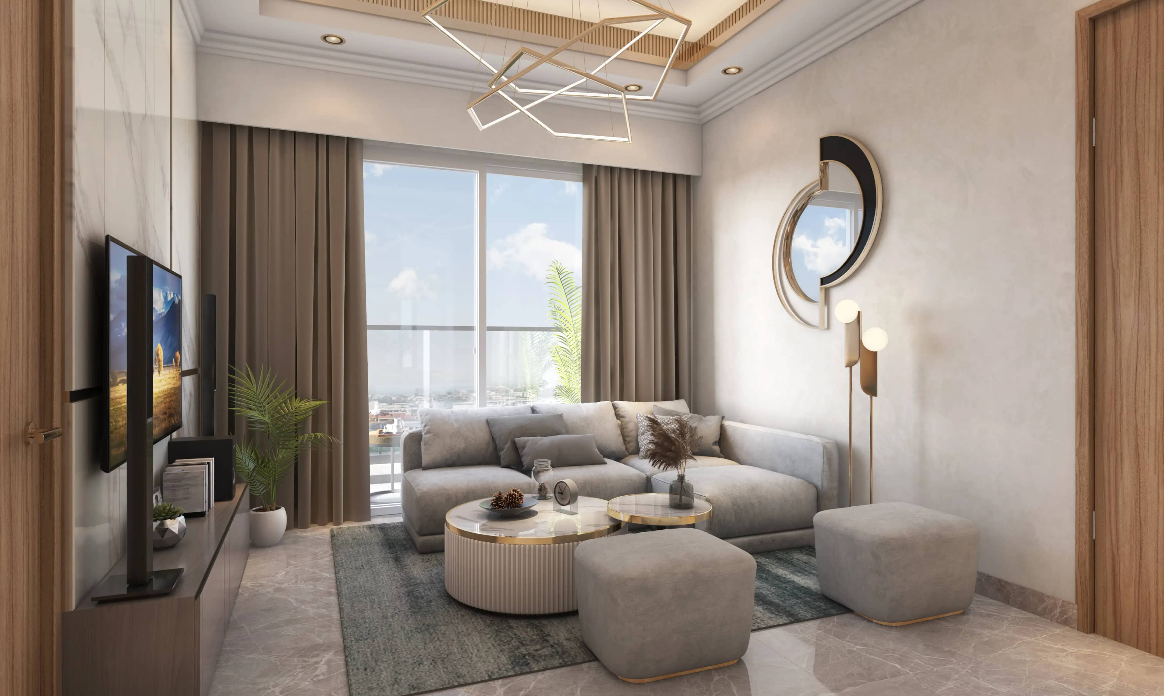 Signature Global City  63a(2) Gurgaon City 63A - Living Room (Artistic Impression)