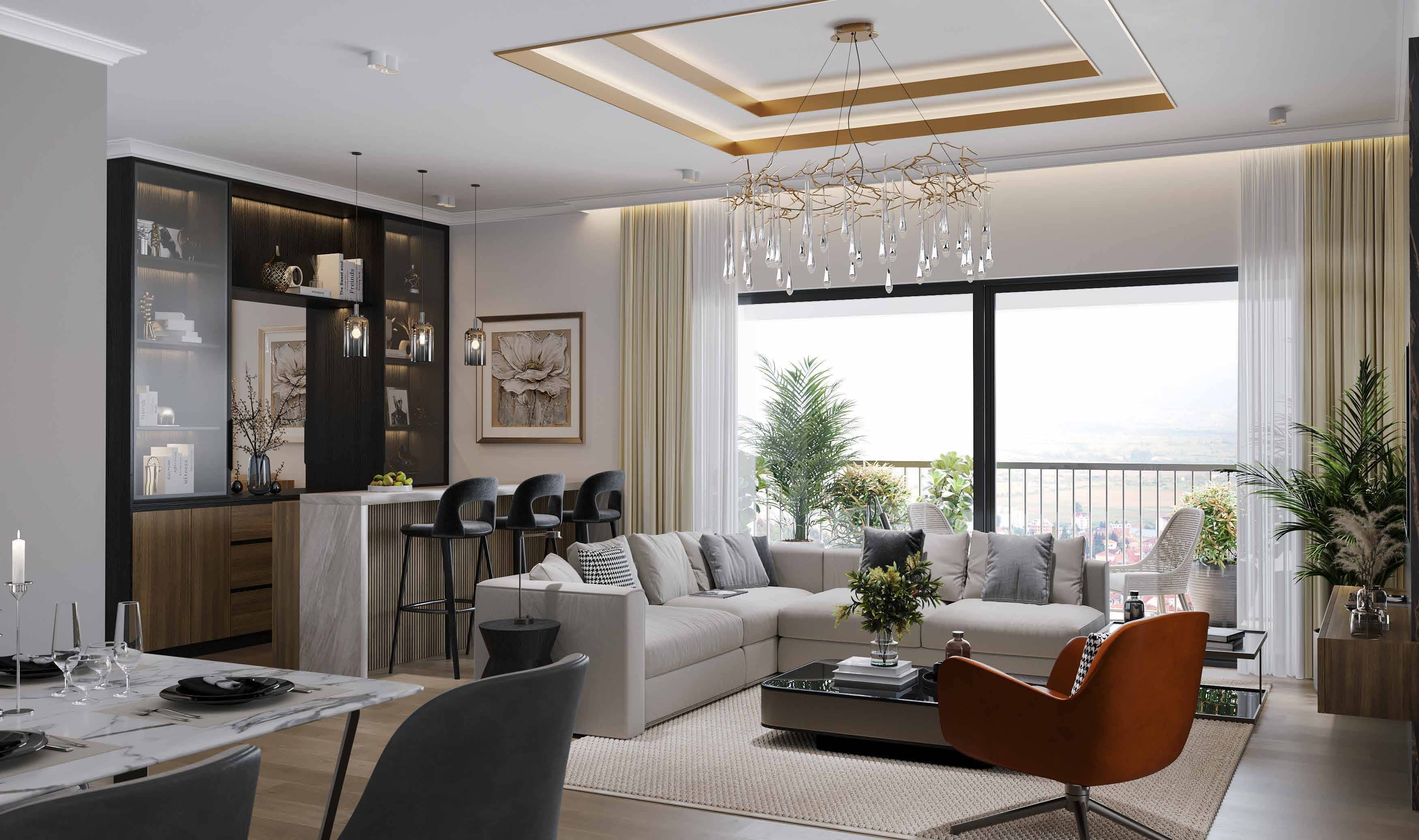 Sobha City Vista Residences Sector 108, Gurgaon Living and Dining Interior