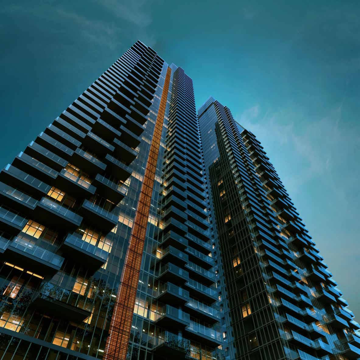 Trump Towers Delhi Ncr GURUGRAM, BADSHAHPUR ST Trump Towers Delhi NCR - Tower Facade at Dusk