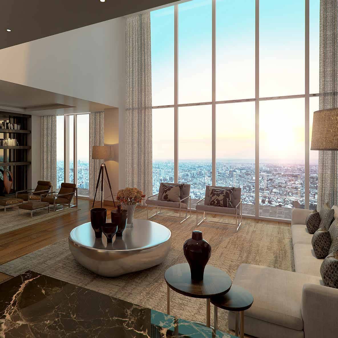 Trump Towers Delhi Ncr GURUGRAM, BADSHAHPUR ST Trump Towers Delhi NCR - Double Height Living Room