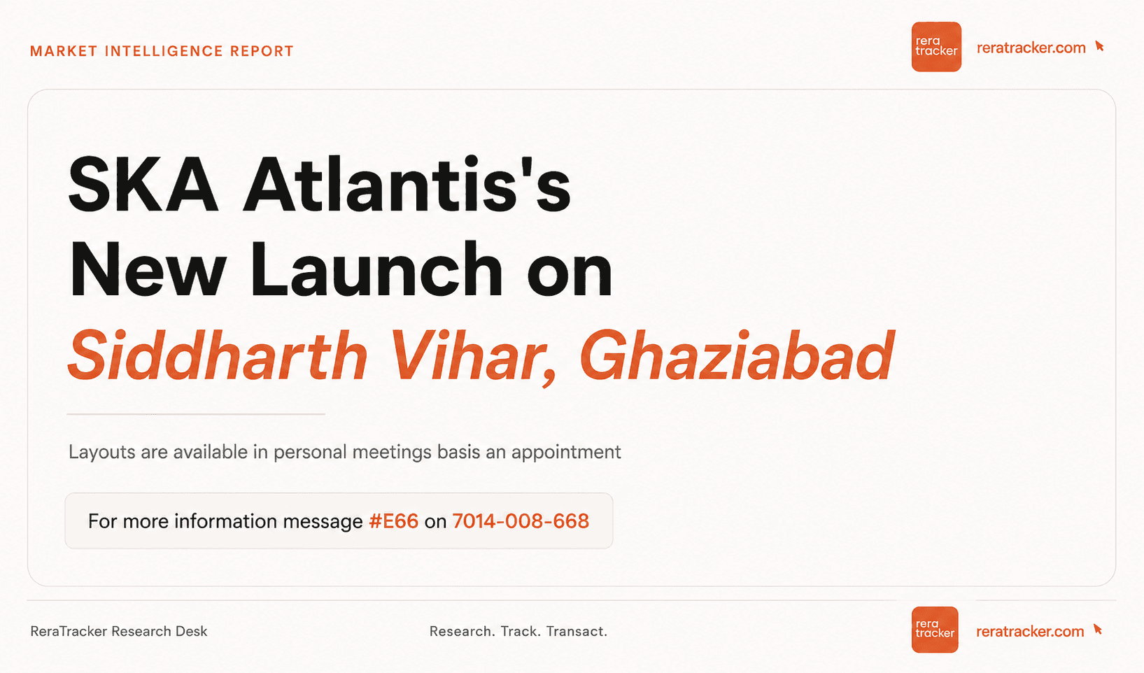 SKA Atlantis Siddharth Vihar, Ghaziabad SKA Atlantis New Launch On Siddharth Vihar Ghaziabad