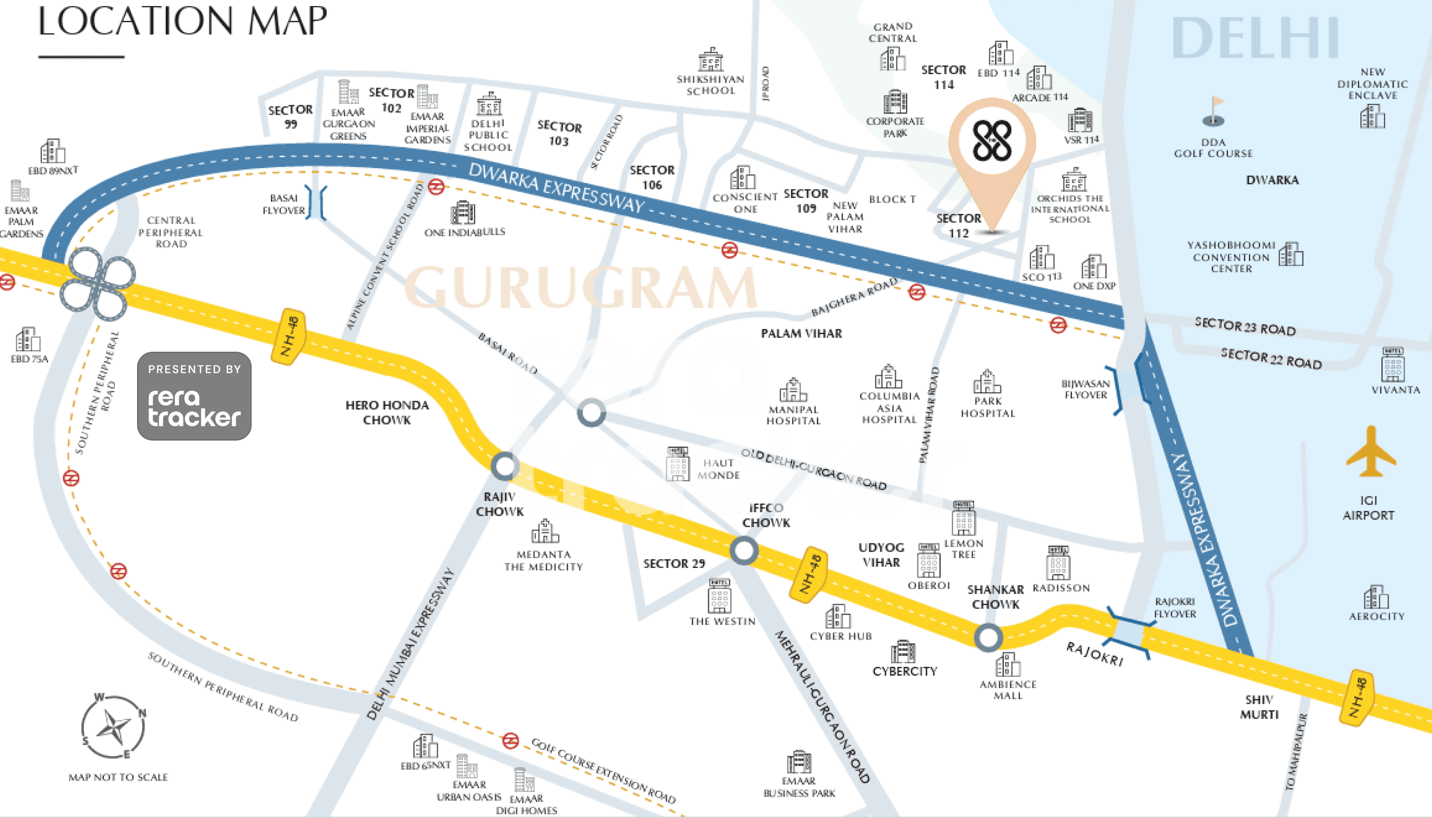 Emaar The 88 Gurgaon Emaar The 88 Location Map