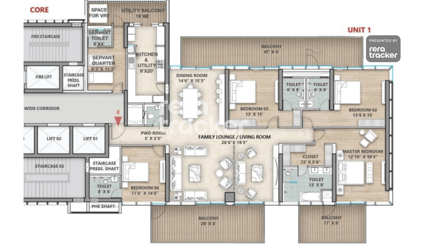 Floor plan for 4 BHK 4750.00 sq.ft