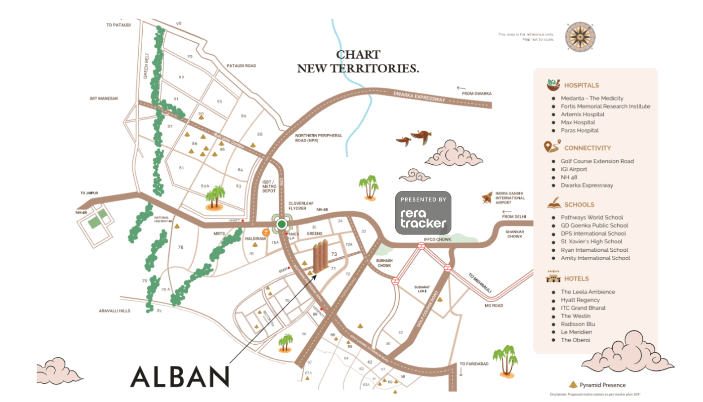 Pyramid Alban Sector 71 Location