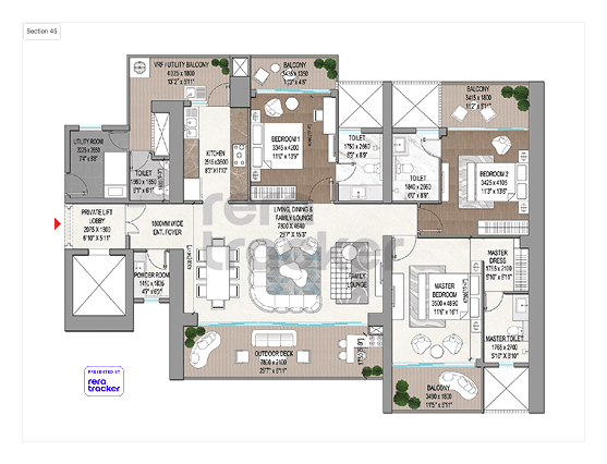 Signature Global Titanium SPR Gurgaon floor plan 4 BHK 3780.00 sq.ft