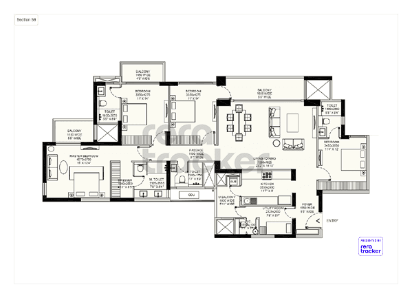 Emaar Amaris Gurgaon floor plan 4 BHK 2750.00 sq.ft