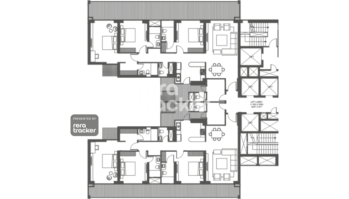 Floor plan for 3 BHK 2970.00 sq.ft