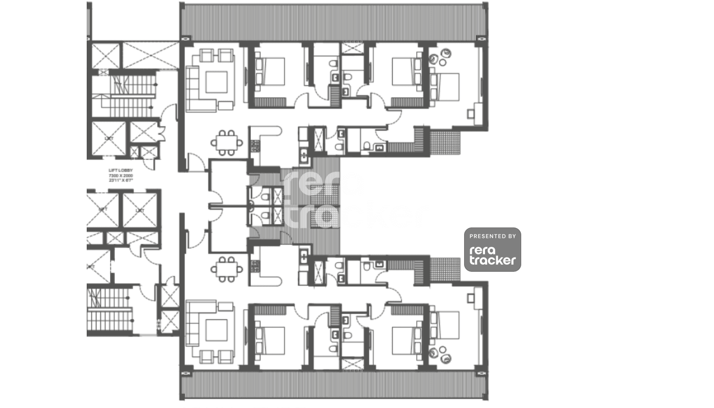 Godrej Astra Gurgaon floor plan 3 BHK 2996.00 sq.ft