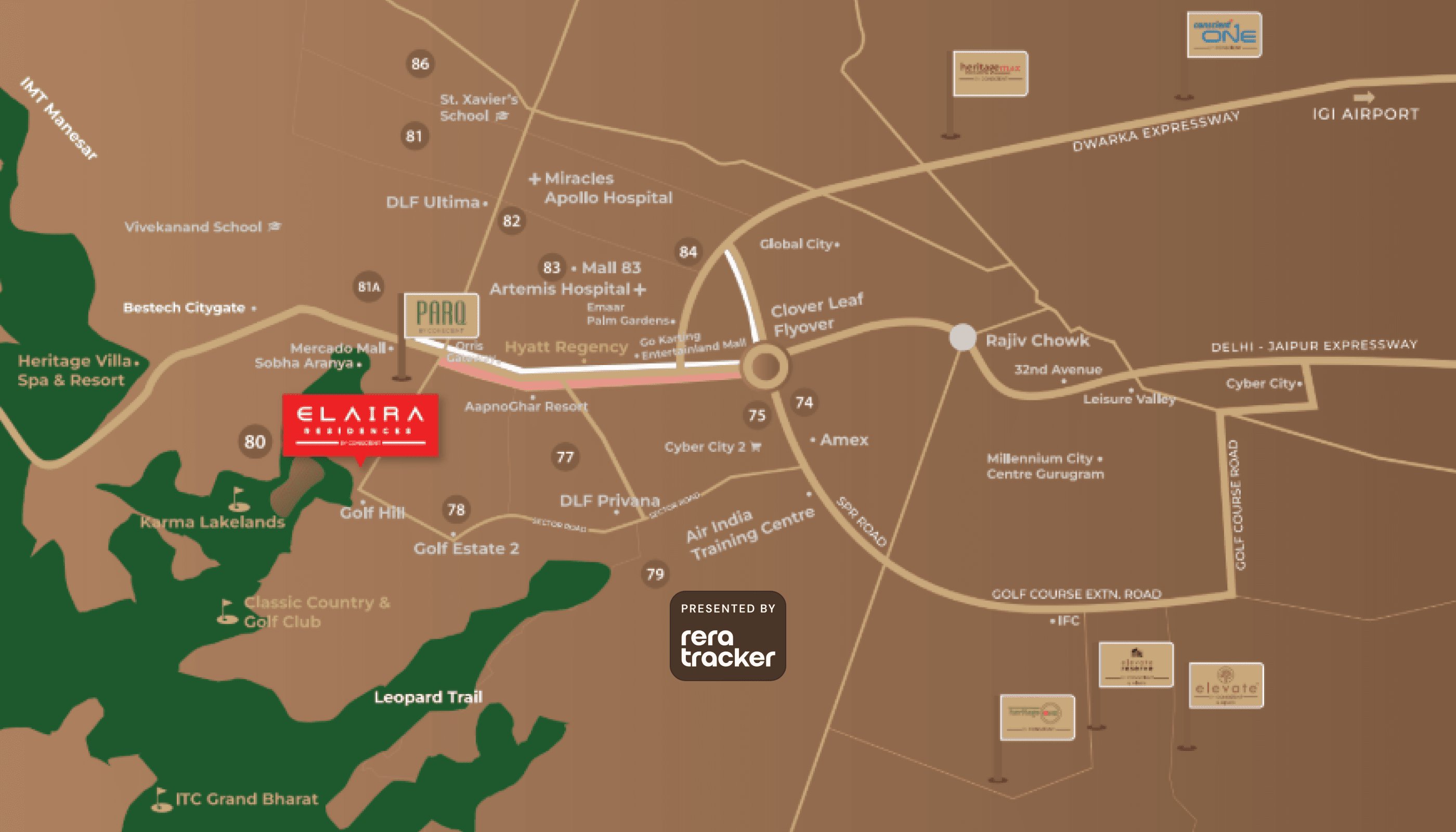 Conscient Elaira Residences Phase 1 Gurgaon Elaira Residences Location