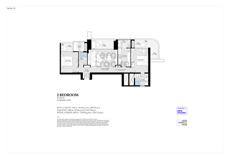 Floor plan for 2 BHK 1450.00 sq.ft