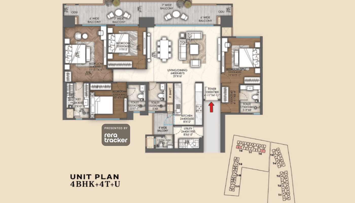 Floor plan for 4 BHK 2495.00 sq.ft