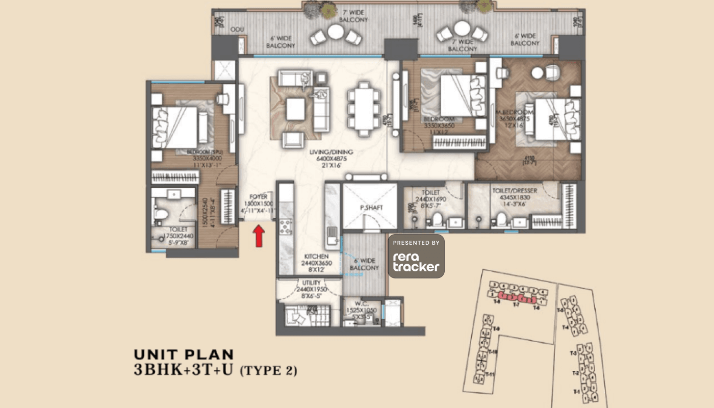 Signature Global Sarvam at DXP Estate Gurgaon floor plan 3 BHK 2340.00 sq.ft