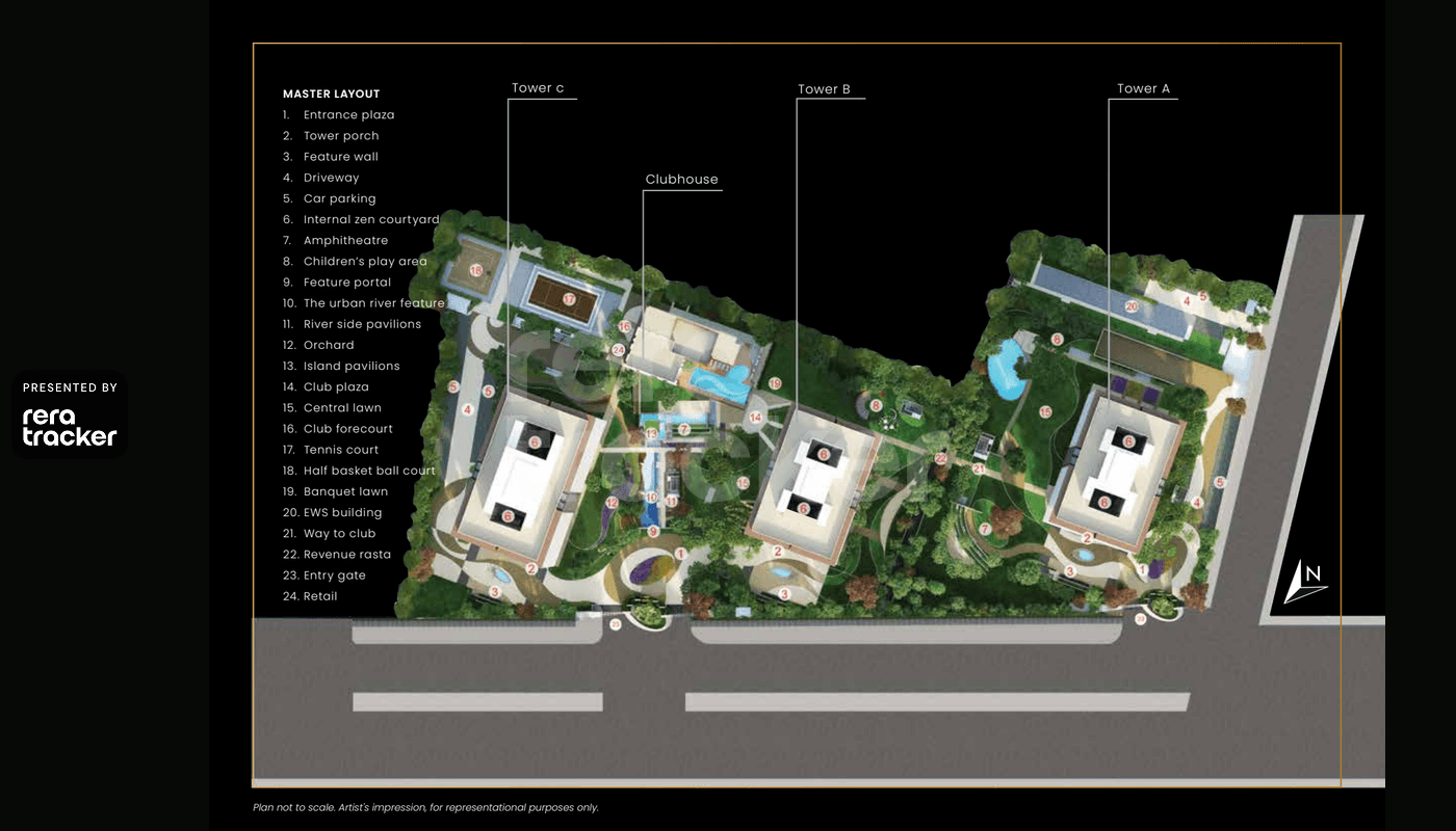 Mahindra Luminare Phase 3 Gurgaon Mahindra Luminare - Masterplan (All Towers; Artist Impression)