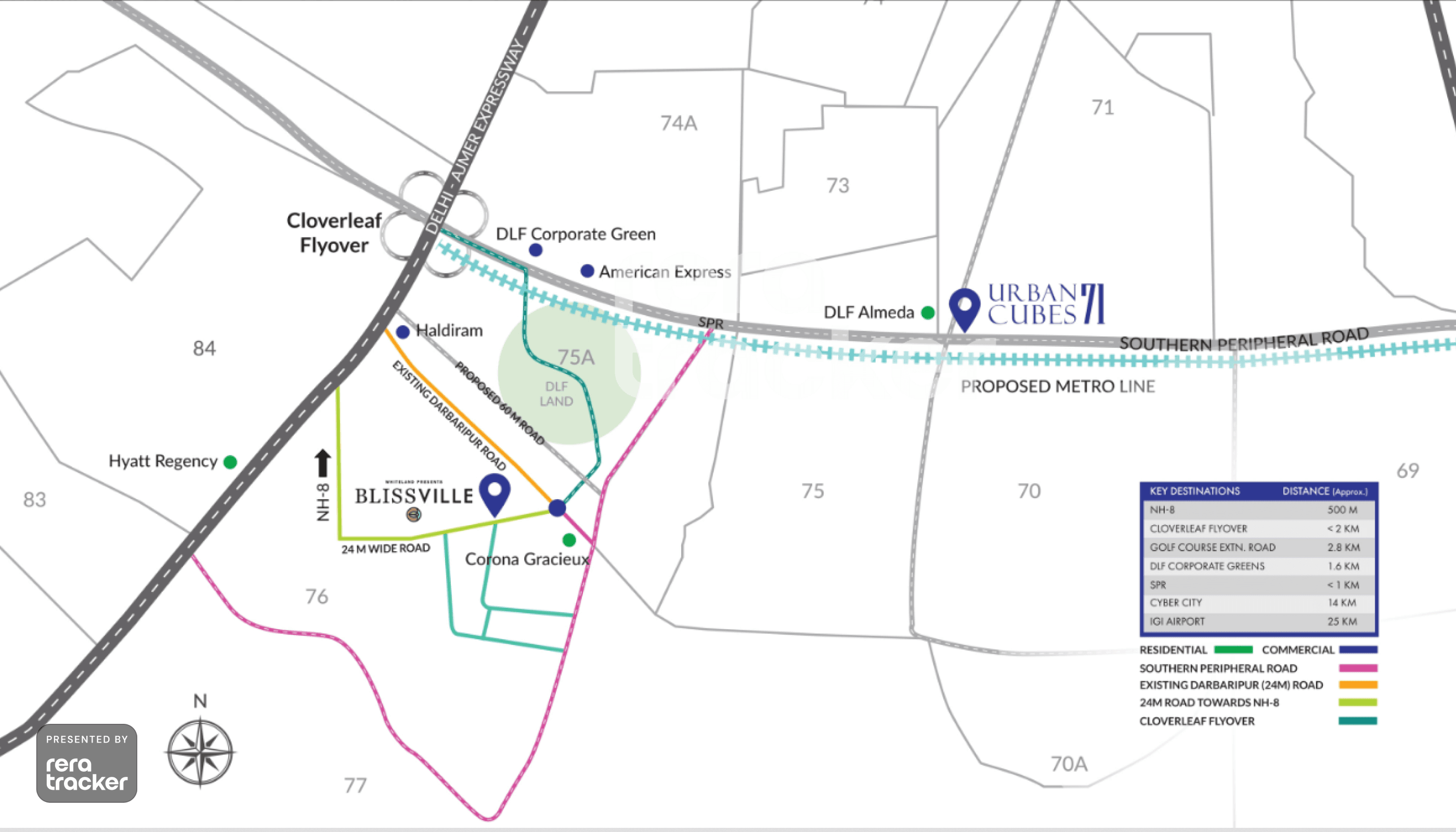 Whiteland Blissville Gurgaon Whiteland Bliss Ville Location Map