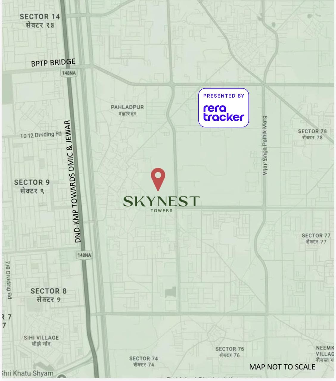 Skynest Towers Sector 80, Faridabad Skynest Towers Location
