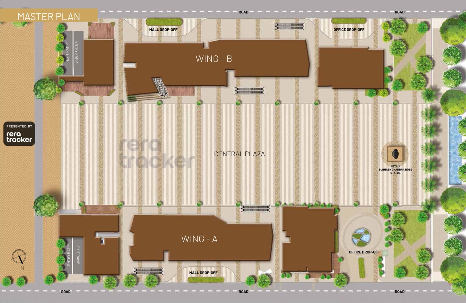 County Courtyard (Wing-B) Plot No. G-4, Distt. Center , Netaji Subhash PlaceRohini , North West Delhi , Delhi - 110034 County Courtyard Masterplan