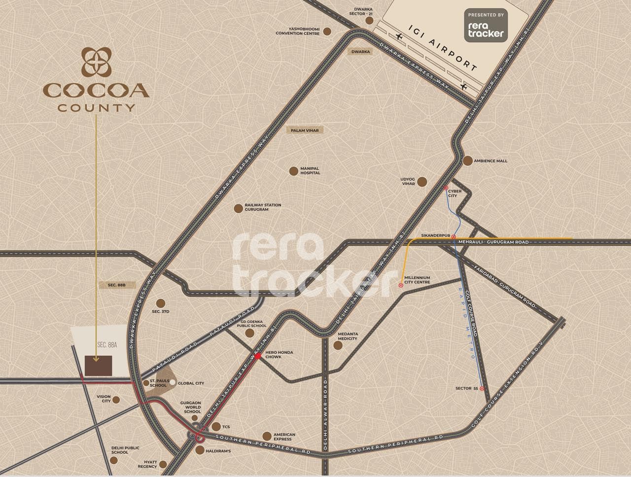Cocoa County Phase 03 Sector 88A, Gurgaon Cocoa County Phase 03 Location