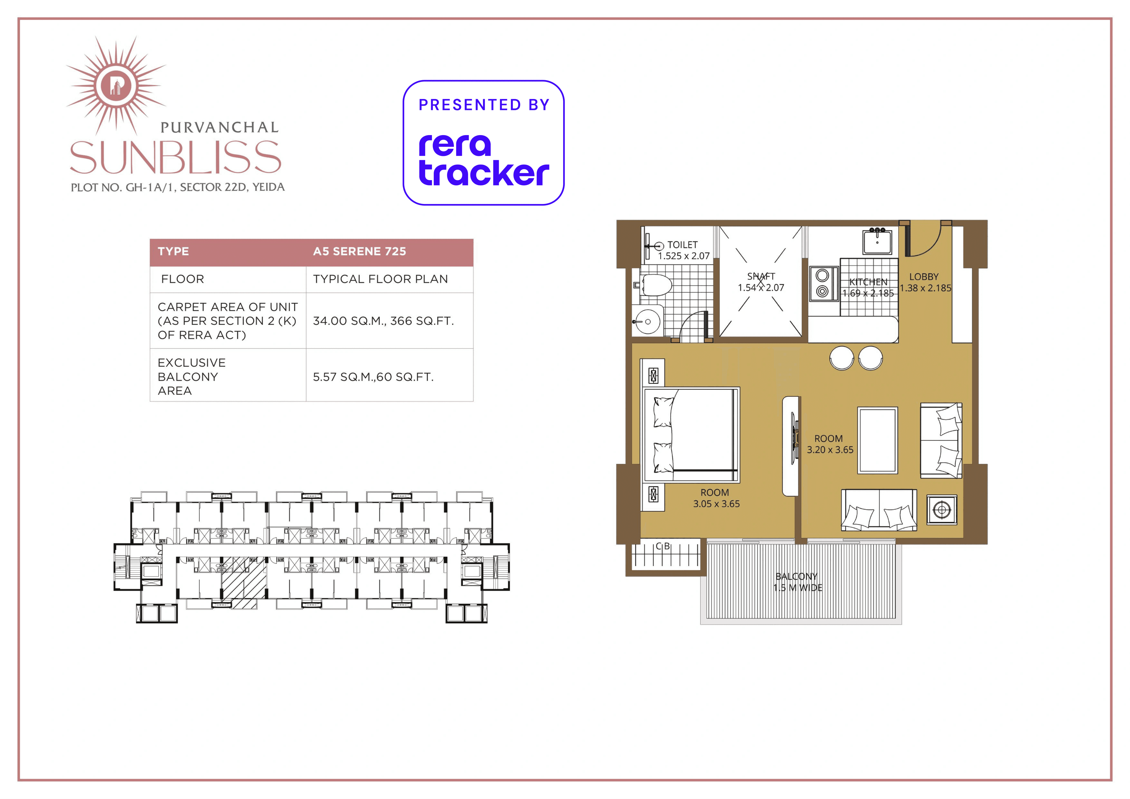 Floor plan for 1 BHK 0.00 sq.ft