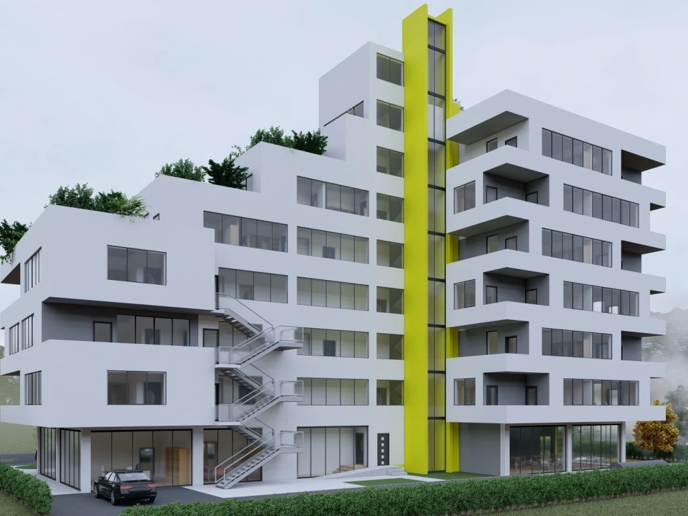 Modern apartment building